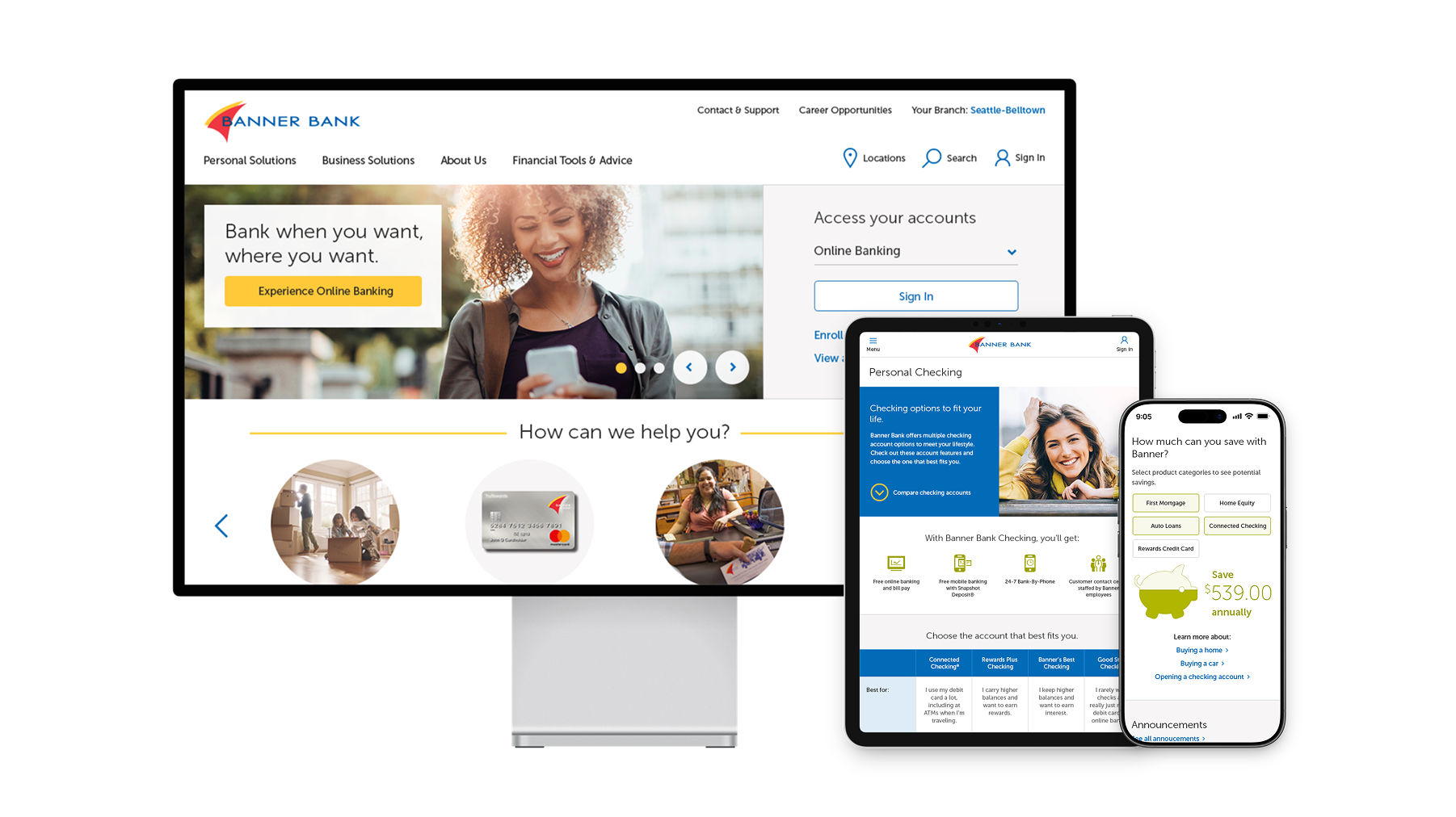 Banner Bank website