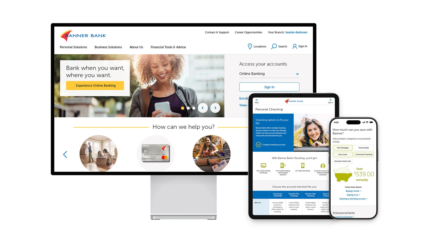 Banner Bank website