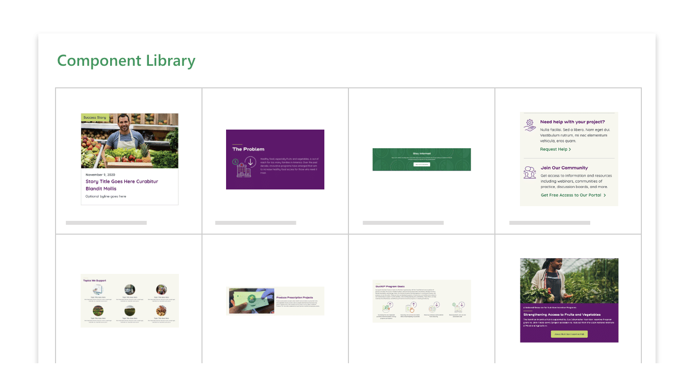 Scalable component library