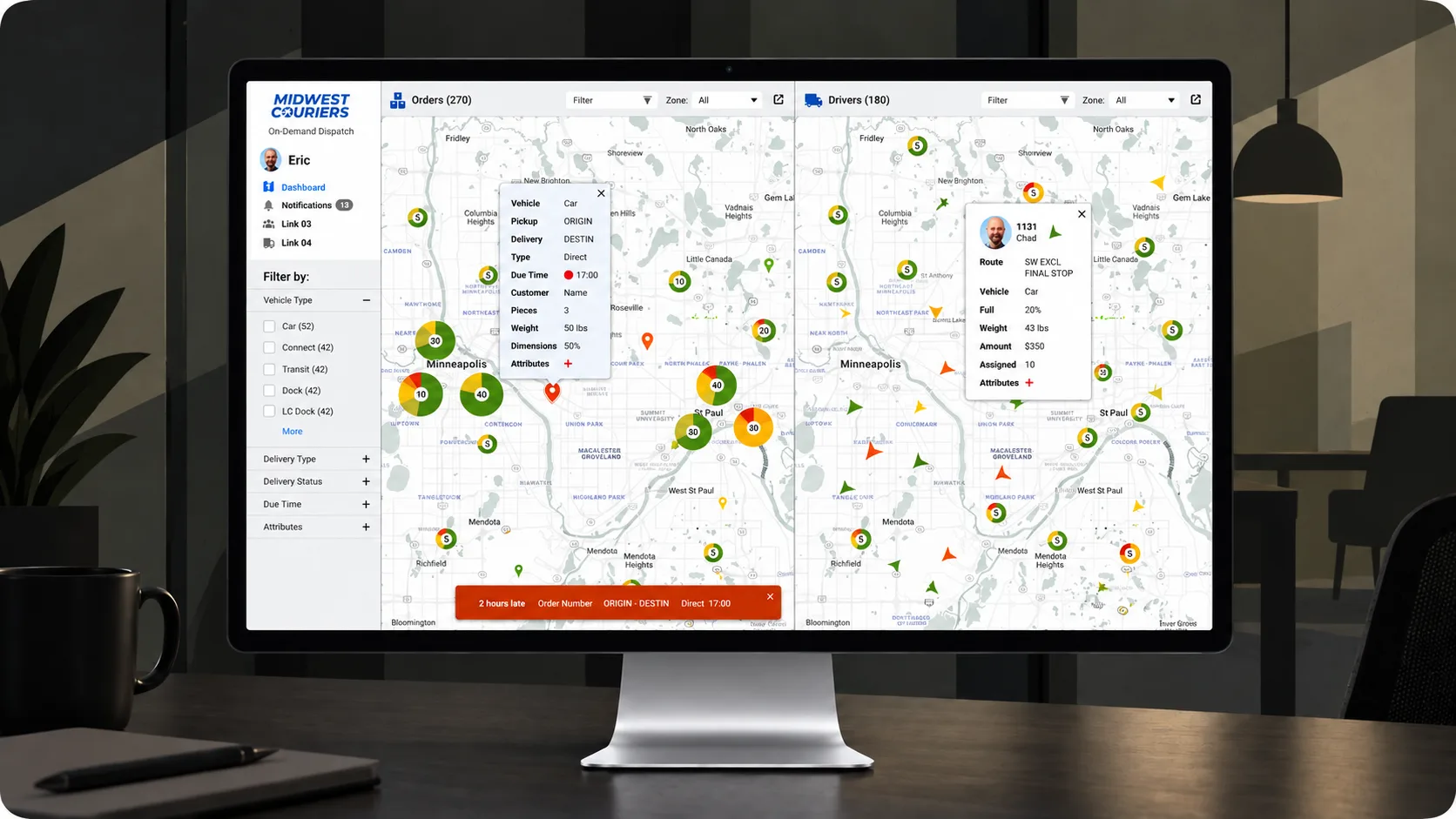 One real-time view of a 450+ truck fleet