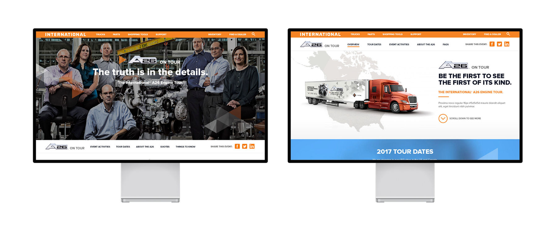 International Trucks website